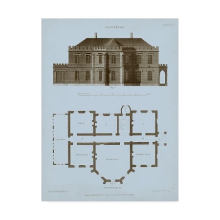 Thomas Kelly 'Chambray House And Plan Iii' Canvas Art,35x47